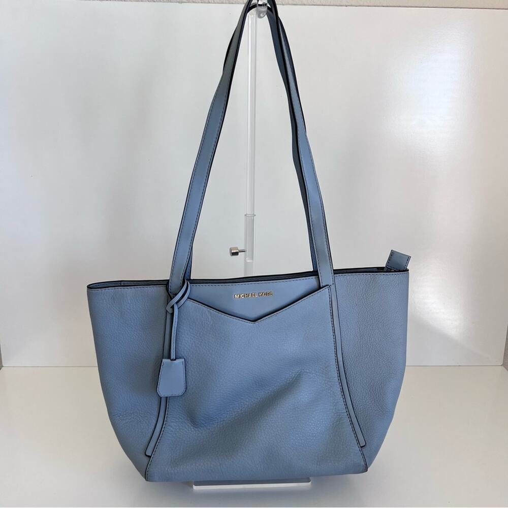 Michael Kors Whitney Pebbled Leather Tote‎ Pale Blue